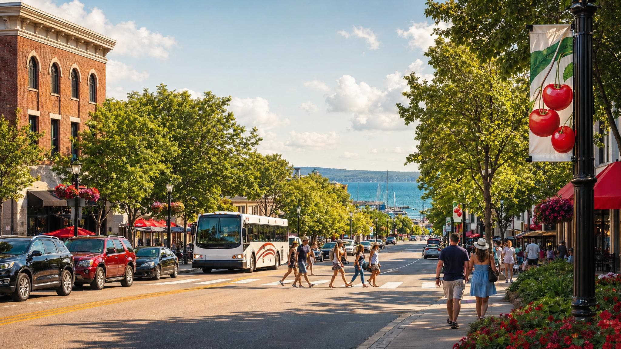 Plan Cherry Festival parking before you arrive: downtown garages, remote lots, shuttle checks, walking routes, traffic timing, and smarter exit strategy for July 4-11, 2026.