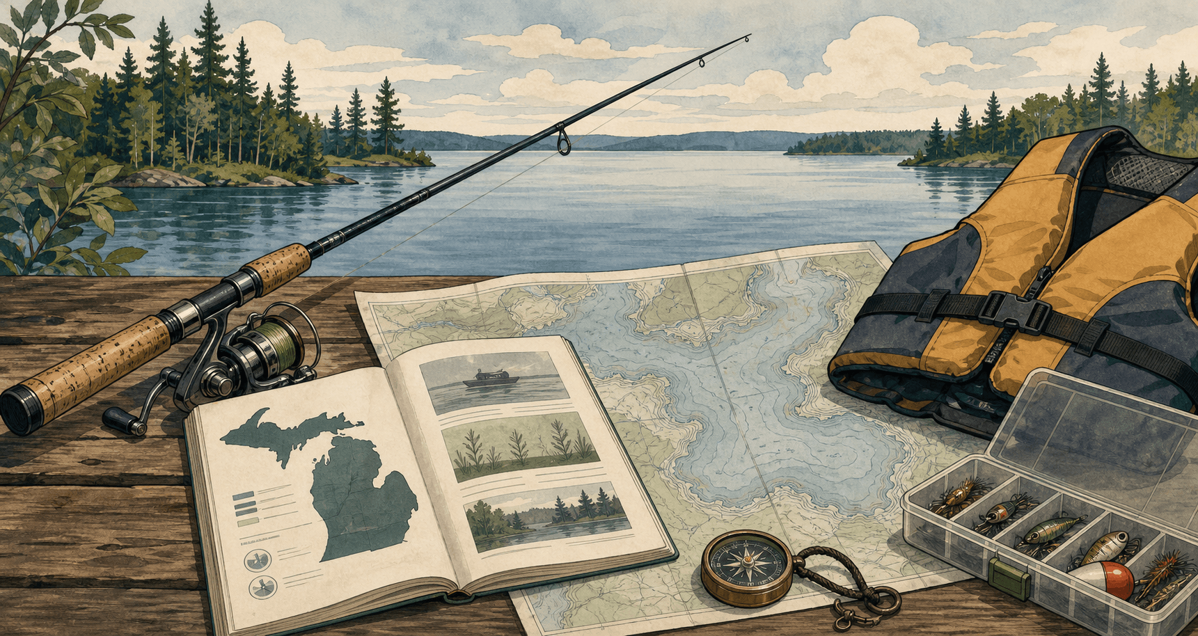 Plan a legal Traverse City fishing trip with current Michigan regulations, official public-access tools, safety checks, and charter questions.