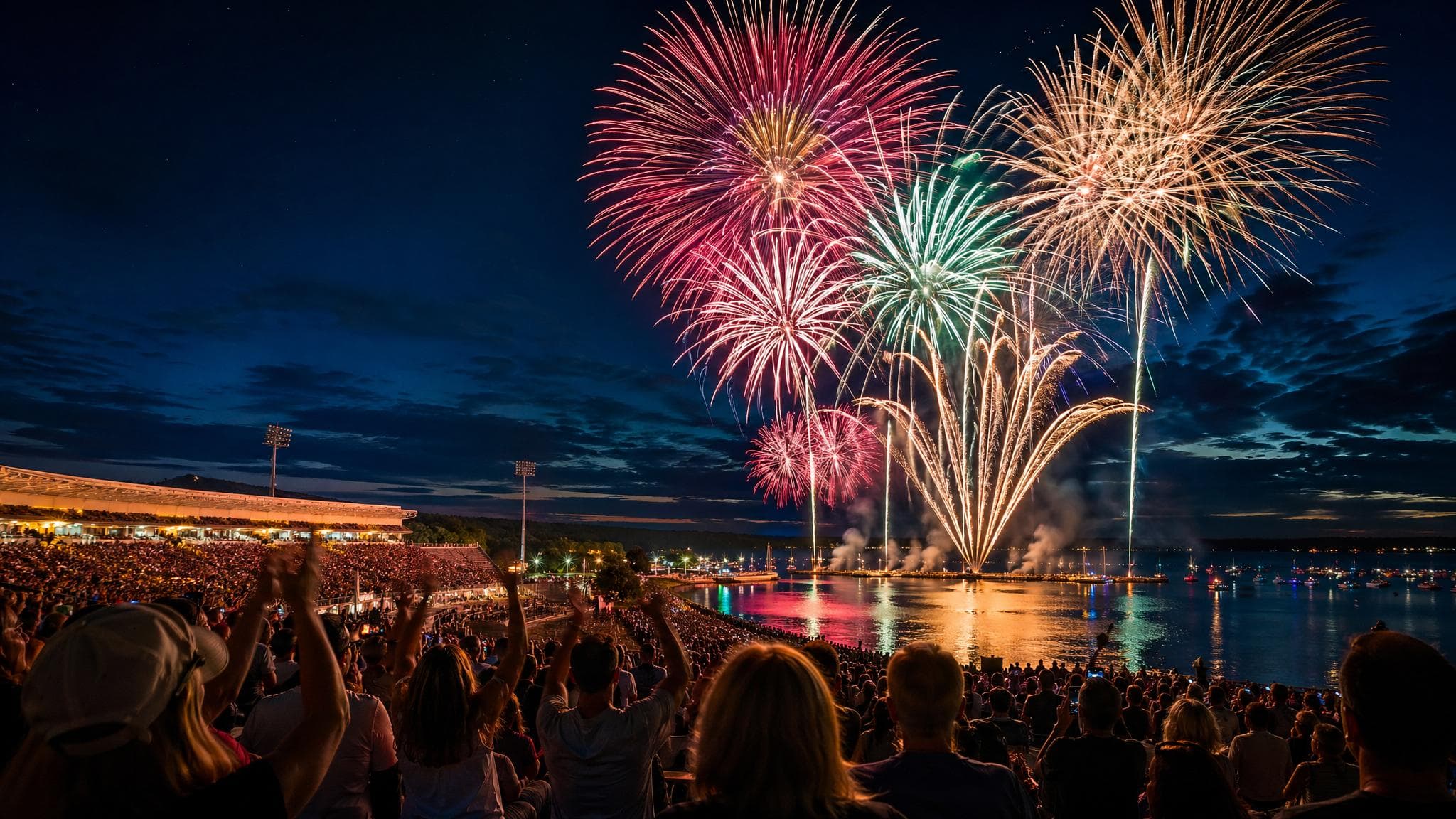 Plan the 2026 International Fireworks Championship in Traverse City with dates, Turtle Creek Stadium tips, tickets, parking, lodging, and family planning.