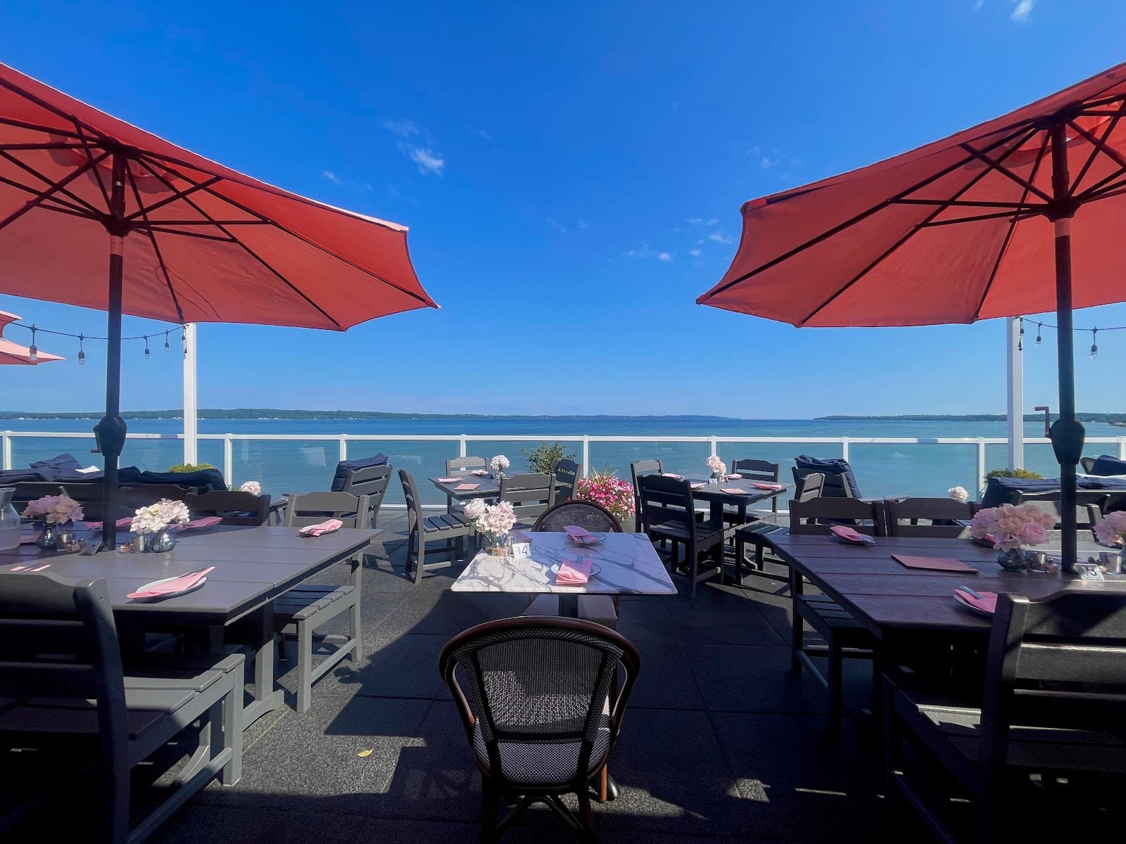 Blush Rooftop Terrace at Alexandra Inn - Waterfront Dining in Traverse City, Michigan